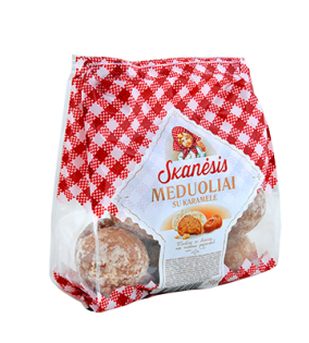 Karamelė – vienas mėgstamiausių Lietuvoje saldėsių.  „Su Karamele“ skonio nesumaišysite su niekuo kitu, nes „Skanėsio“ kepėjai dedą tikrą karamelę.